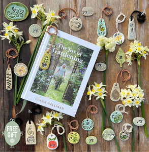 The Joy of Gardening + free gift (a handmade "Joy" pottery pendant or brooch)